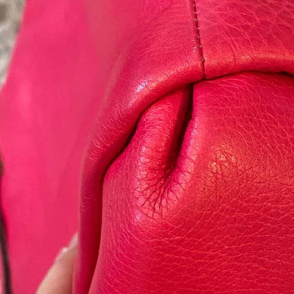 Coach Fuchsia Madison Georgie  Leather Satchel Shoulder Bag - Picture 8 of 16